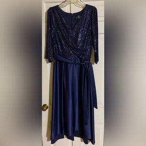 Alex Evenings Navy Dress, size 16